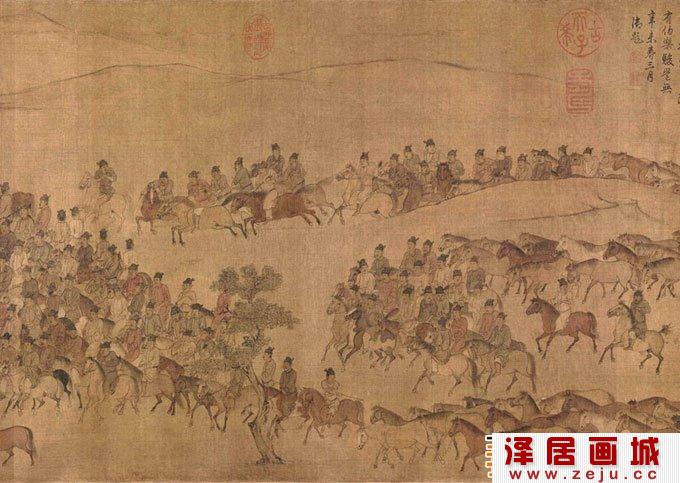 【李公麟《临韦偃牧放图》局部02
