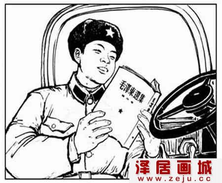 雷锋简笔画作品欣赏