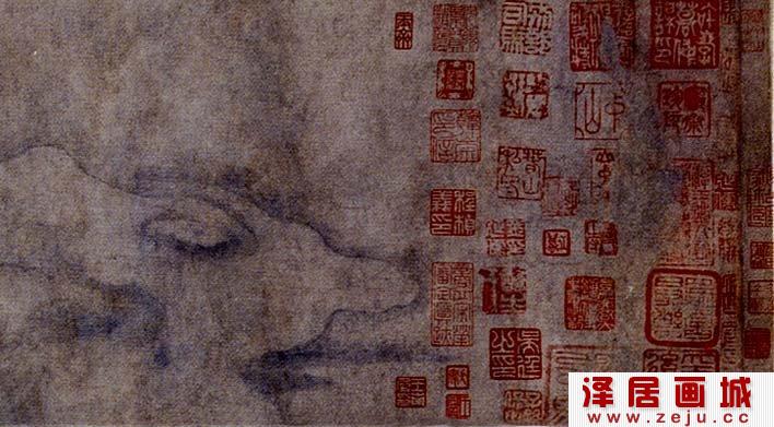 宋代米友仁水墨山水画《潇湘奇观图》第一段高清大图欣赏