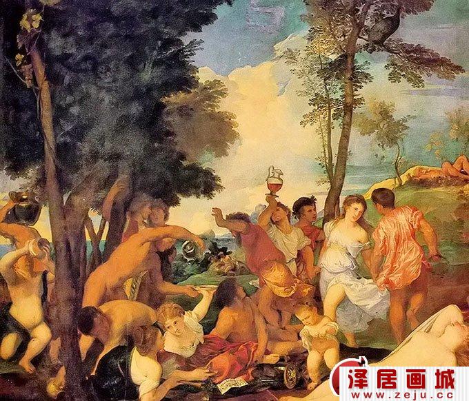 油画《酒神祭》提香