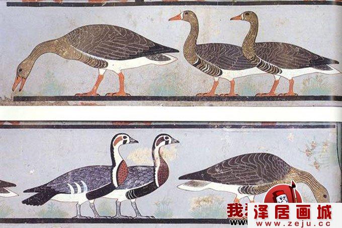 古埃及壁画欣赏:大雁