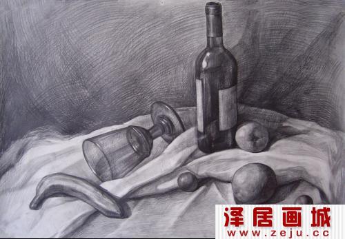 静物结构素描
