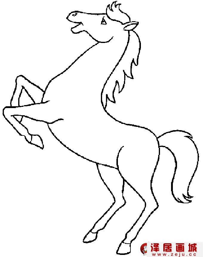 马简笔画图片大全：儿童简笔画马图片02