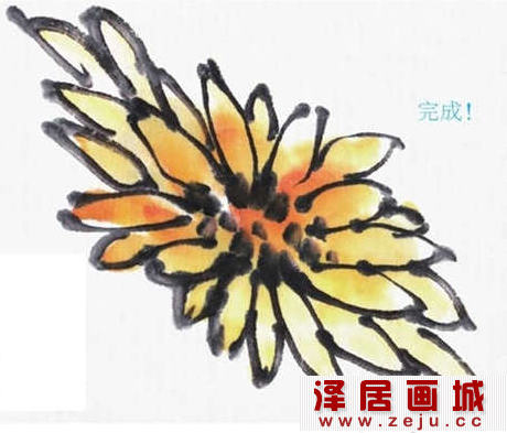 国画教程：菊花画法教程详解