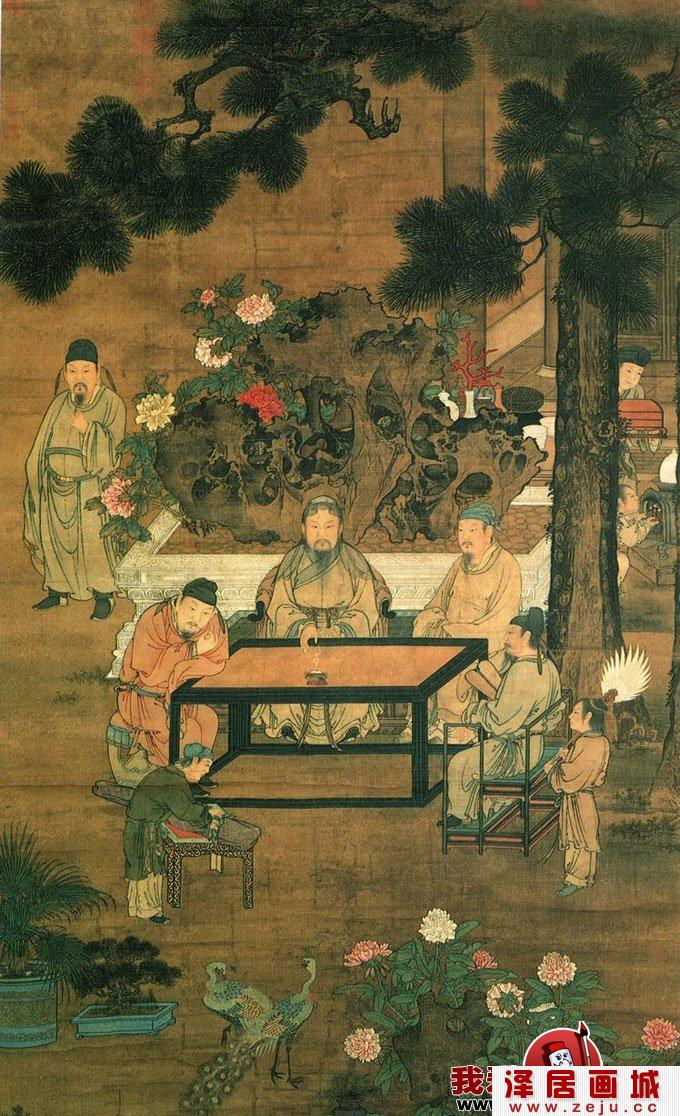 唐代阎立本的《十八学士图》工笔人物画赏析