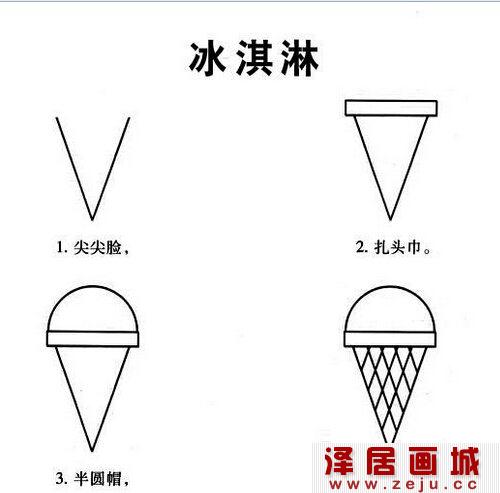 冰淇淋简笔画教程