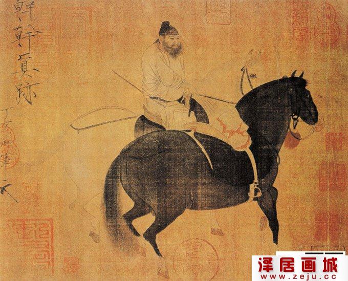牧马图 唐-中国名画传世珍品赏析