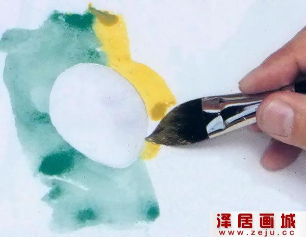 鸡蛋水彩画