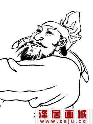 张萱画像，唐代画家张萱