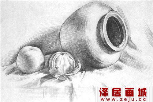 静物素描的教程
