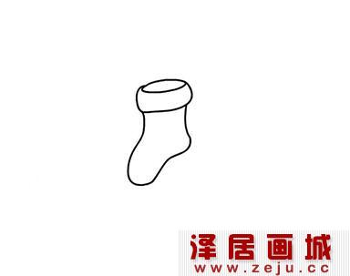 简笔画教程：圣诞袜简笔画画法详解