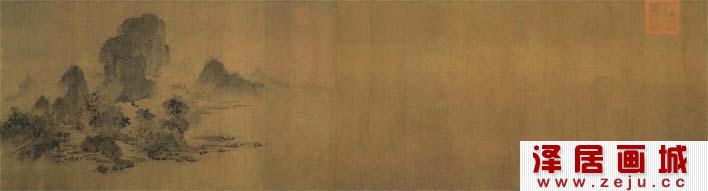 王诜《烟江叠嶂图》青绿版全图