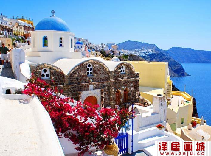 希腊爱琴海风景图片