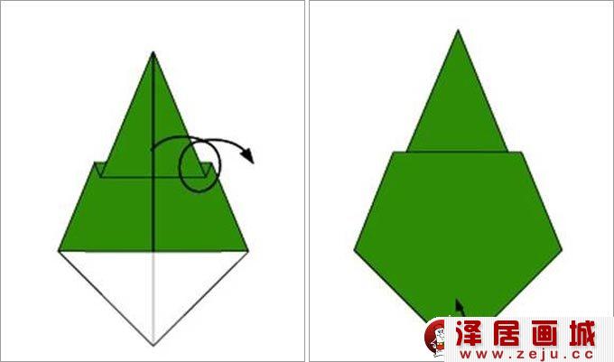 手工制作圣诞树折纸教程02