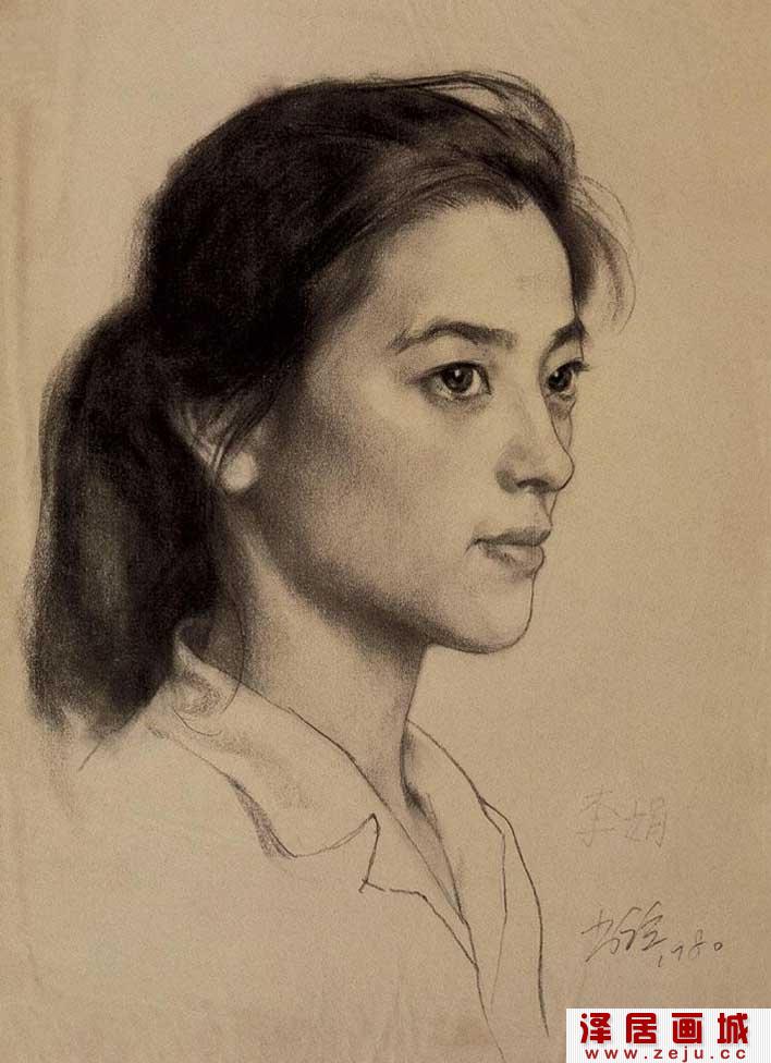 靳尚谊素描头像作品2