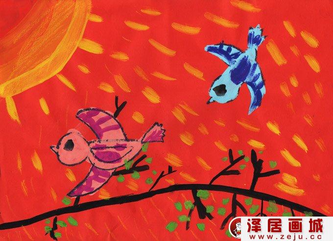 水粉画:春天来了--2012“金鹰杯”儿童画大赛参赛作品选登