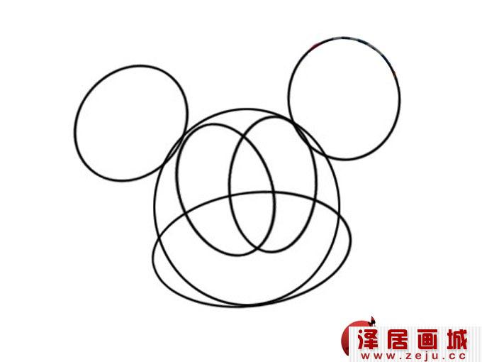 米老鼠绘画步骤二