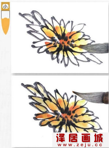 国画教程：菊花画法教程详解