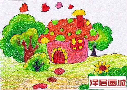 儿童画七彩小屋