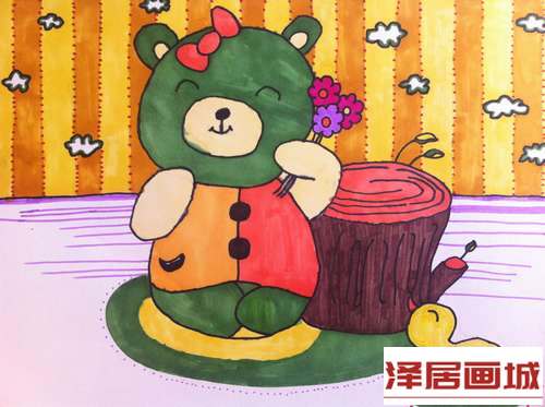 儿童画小熊