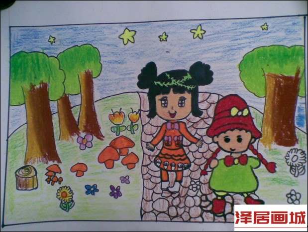 儿童画清明节来了