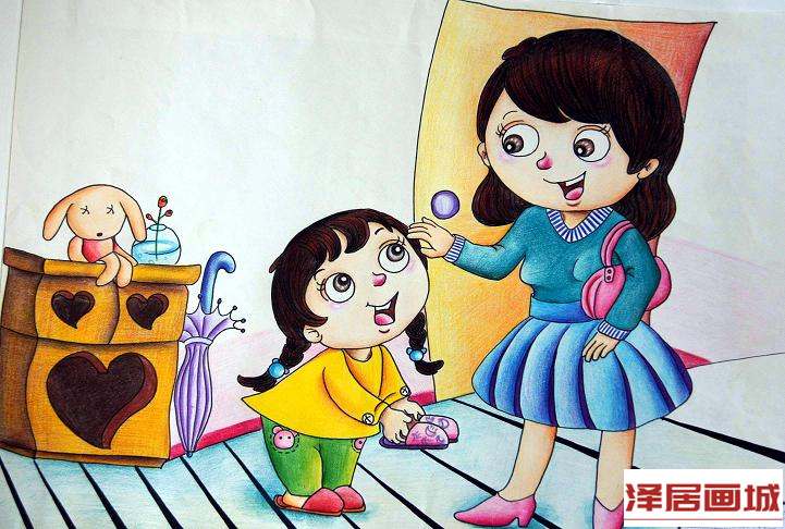儿童画妈妈您辛苦了