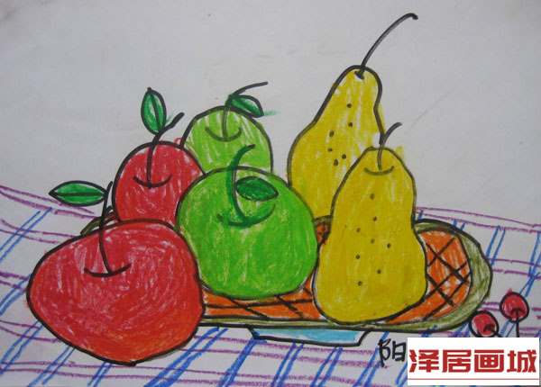 儿童画水果