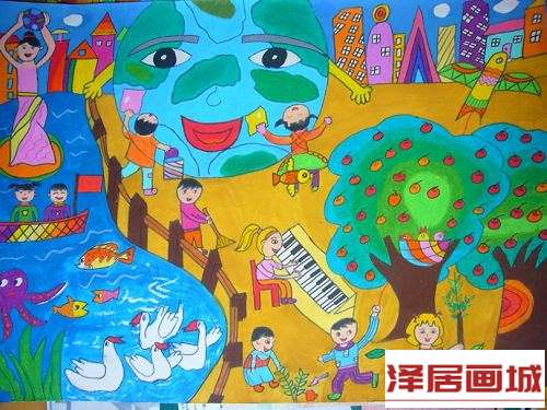 儿童画和谐社会
