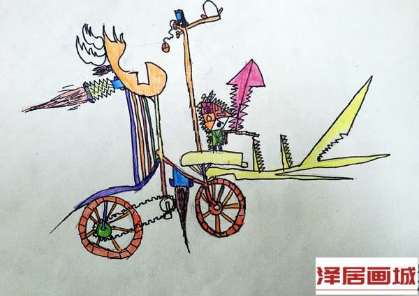 儿童画现代交通工具