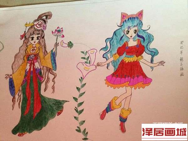 儿童画我们是好朋友