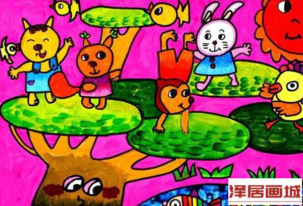 儿童画动物狂欢节