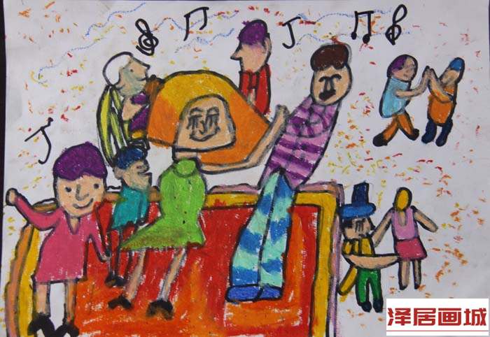 儿童画祖国你好啊