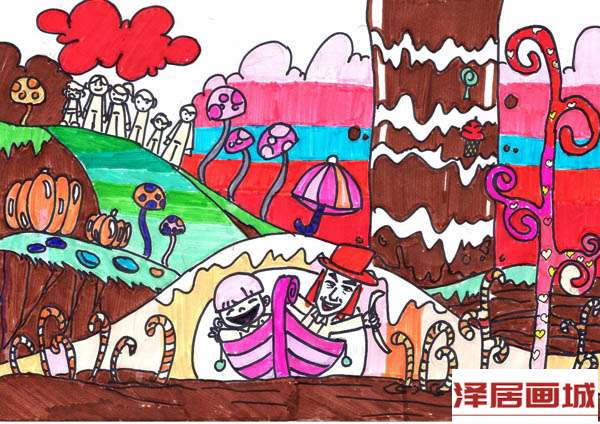 儿童画欣赏巧克力美景