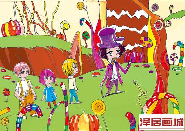 儿童画神奇的巧克力
