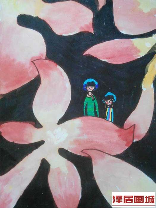 儿童画创意花世界