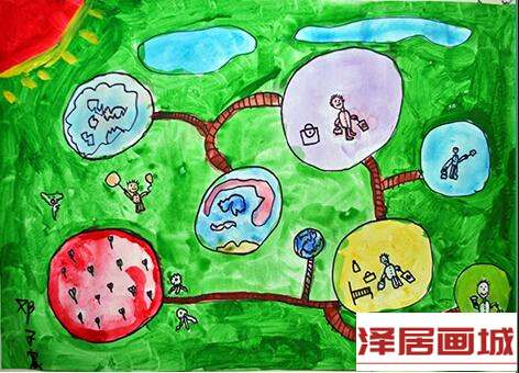 儿童画我去其他的星球