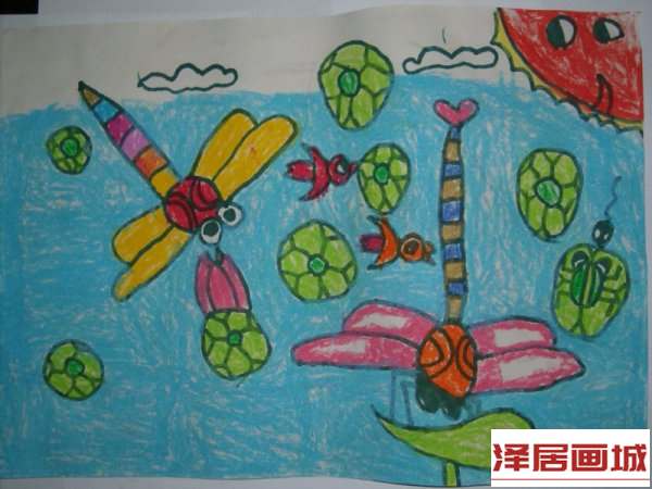 儿童画小蜻蜓