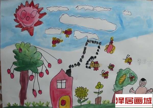 儿童画夏日乐趣