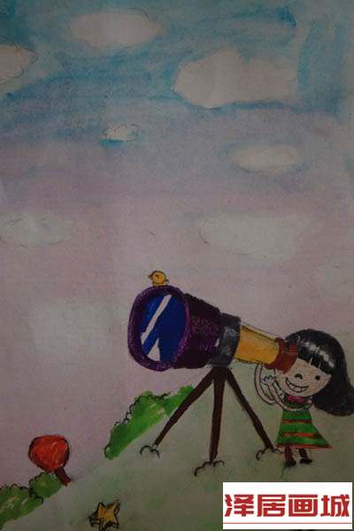 儿童画夏的星空