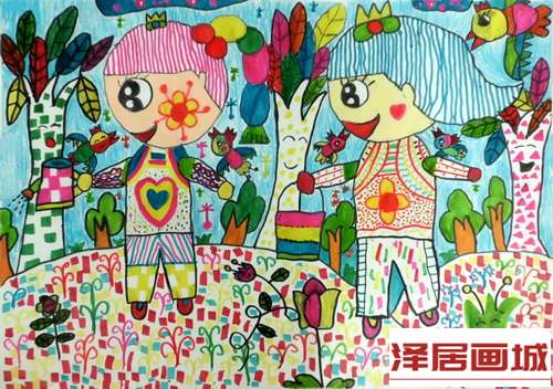 儿童画五彩世界
