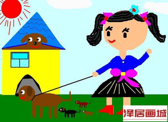 儿童画天气可真好