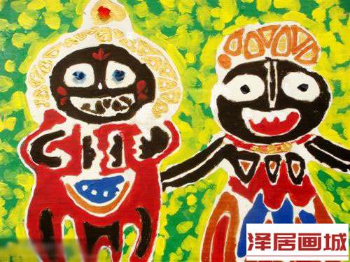 儿童画国王和王后