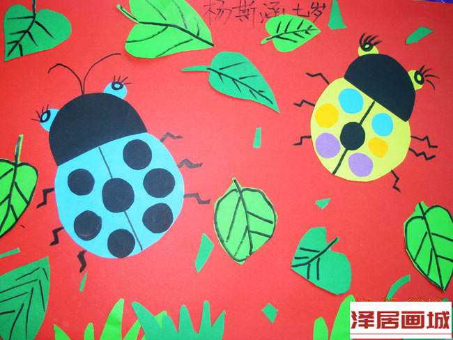 儿童画小瓢虫