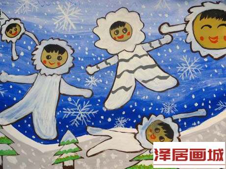 儿童画雪白的航空服