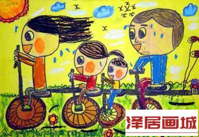 儿童画一起去春游