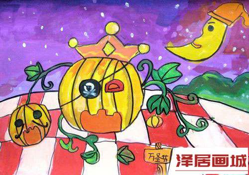 儿童画在长大的小南瓜
