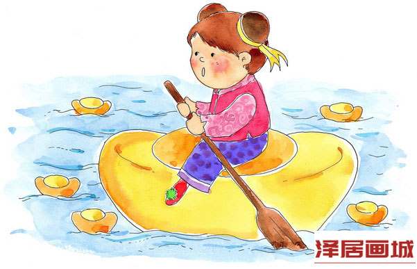 儿童画过年了