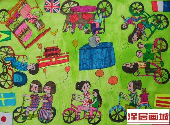 儿童画环游世界