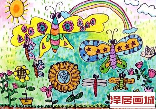 儿童画奇思妙想之蝴蝶