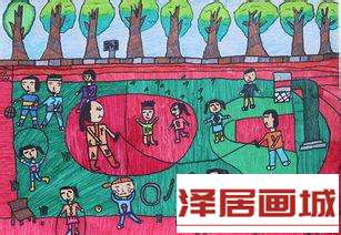 儿童画我们的课间时间